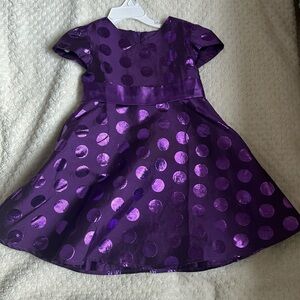 American girl bitty baby girls purple dot dress